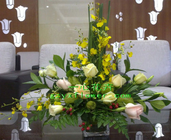 办公台花、会议台花、嘉宾台花、签到台花、演讲台花