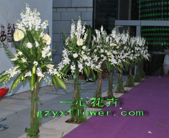 罗马柱花艺设计