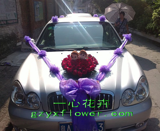 婚礼花车布置